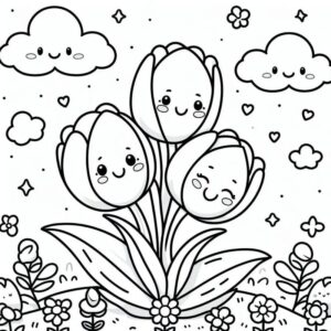 Desenho de Flores Desenho Colorir Imprimir 34