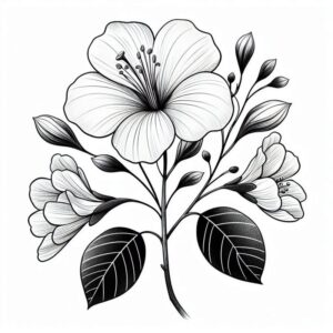 Desenho de Flores Desenho Colorir Imprimir 36