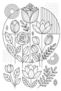 Desenho de Flores Desenho Colorir Imprimir 56