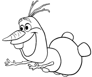 Desenho de Frozen Para Colorir Olaf