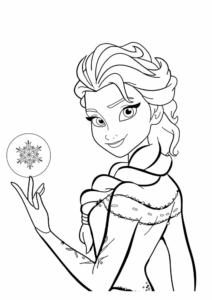 Desenho de Frozen Para Imprimir E Colorir