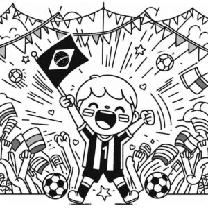 Desenho de Futebol Desenho Colorir Imprimir 12