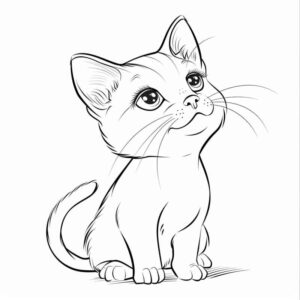 Desenho de Gatos Desenho Colorir Imprimir 01
