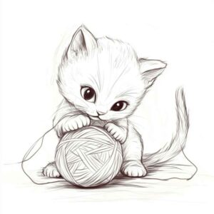 Desenho de Gatos Desenho Colorir Imprimir 02