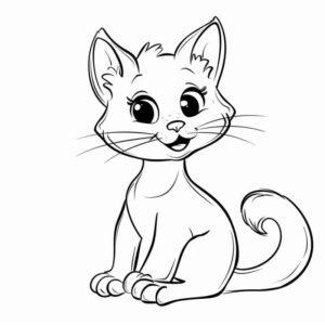 Desenho de Gatos Desenho Colorir Imprimir 06