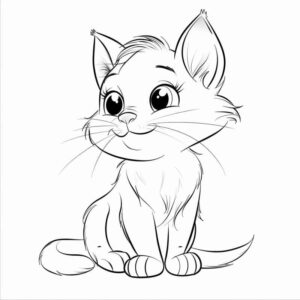 Desenho de Gatos Desenho Colorir Imprimir 08