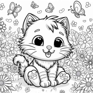 Desenho de Gatos Desenho Colorir Imprimir 12
