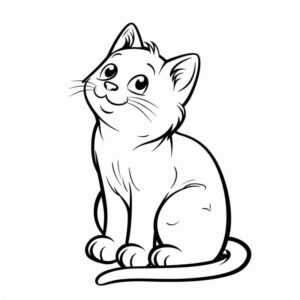 Desenho de Gatos Desenho Colorir Imprimir 14