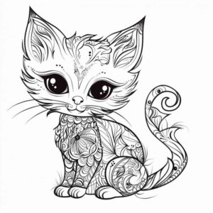 Desenho de Gatos Desenho Colorir Imprimir 26