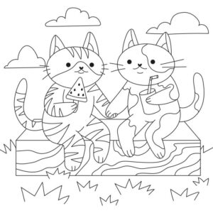 Desenho de Gatos Desenho Colorir Imprimir 65