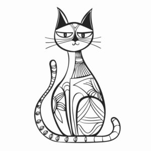 Desenho de Gatos Desenho Colorir Imprimir 73