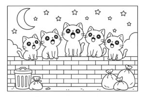 Desenho de Gatos Desenho Colorir Imprimir 84