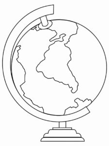 Desenho de Globo Planeta Terra Para Colorir
