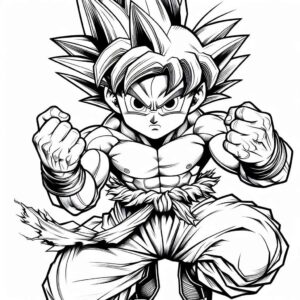 Desenho de Goku Desenho Colorir Imprimir 002