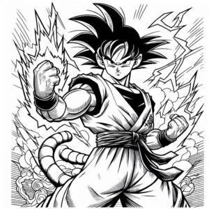 Desenho de Goku Desenho Colorir Imprimir 003