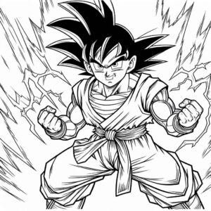 Desenho de Goku Desenho Colorir Imprimir 004