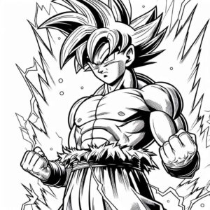 Desenho de Goku Desenho Colorir Imprimir 005