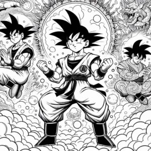 Desenho de Goku Desenho Colorir Imprimir 006