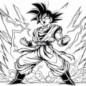 Desenho de Goku Desenho Colorir Imprimir 008