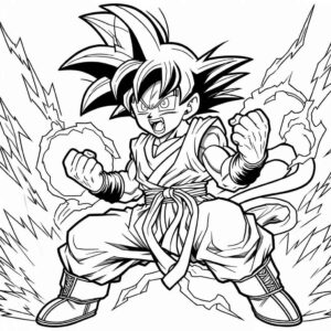 Desenho de Goku Desenho Colorir Imprimir 009