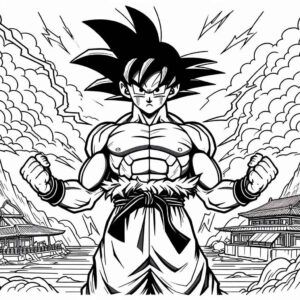 Desenho de Goku Desenho Colorir Imprimir 010
