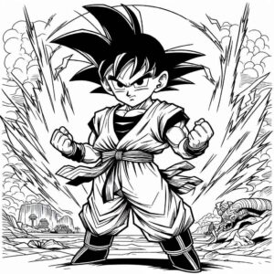 Desenho de Goku Desenho Colorir Imprimir 011