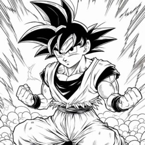 Desenho de Goku Desenho Colorir Imprimir 012