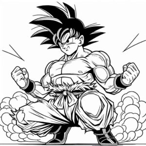 Desenho de Goku Desenho Colorir Imprimir 013