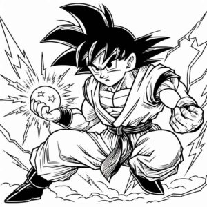 Desenho de Goku Desenho Colorir Imprimir 014