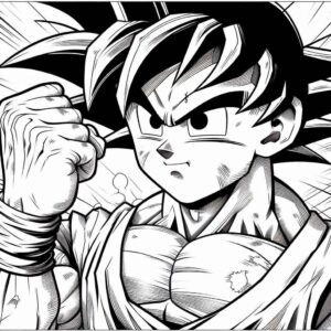 Desenho de Goku Desenho Colorir Imprimir 015