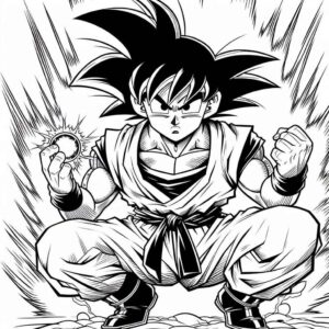 Desenho de Goku Desenho Colorir Imprimir 016