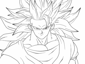 Desenho de Goku Desenho Colorir Imprimir 017