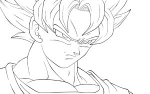 Desenho de Goku Desenho Colorir Imprimir 018