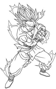 Desenho de Goku Desenho Colorir Imprimir 020