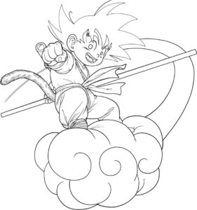 Desenho de Goku Desenho Colorir Imprimir 021