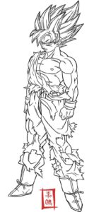 Desenho de Goku Desenho Colorir Imprimir 022