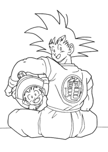 Desenho de Goku Desenho Colorir Imprimir 024
