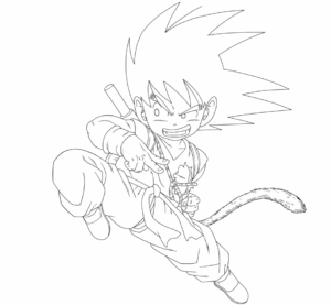 Desenho de Goku Desenho Colorir Imprimir 027