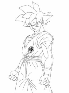 Desenho de Goku Desenho Colorir Imprimir 028