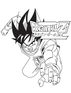 Desenho de Goku Desenho Colorir Imprimir 030