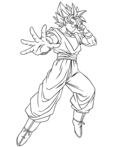 Desenho de Goku Desenho Colorir Imprimir 031