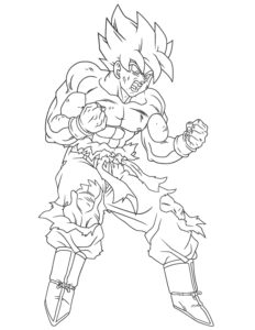 Desenho de Goku Desenho Colorir Imprimir 032