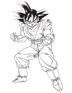 Desenho de Goku Desenho Colorir Imprimir 033