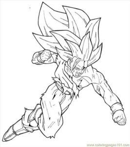 Desenho de Goku Desenho Colorir Imprimir 034