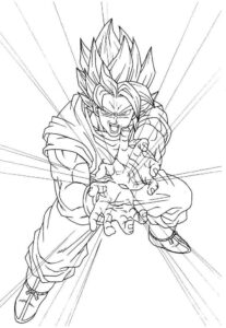 Desenho de Goku Desenho Colorir Imprimir 035