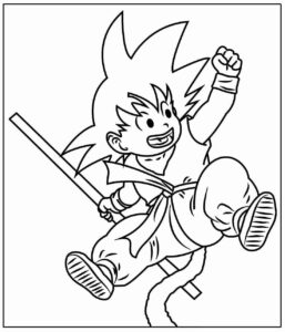 Desenho de Goku Desenho Colorir Imprimir 041