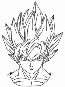 Desenho de Goku Desenho Colorir Imprimir 044