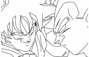 Desenho de Goku Desenho Colorir Imprimir 046