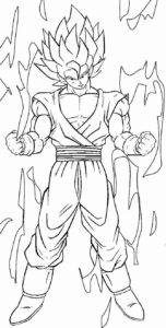 Desenho de Goku Desenho Colorir Imprimir 047
