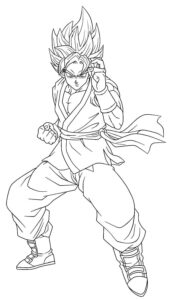 Desenho de Goku Desenho Colorir Imprimir 049